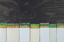 matches on a black background 