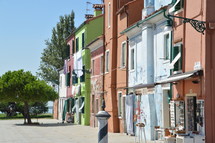 colorful row houses 