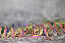 colorful paper streamers. 