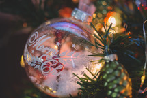 Christmas tree ball with illuminations
