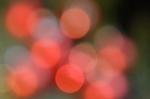 bokeh for Christmas in red and green. 
