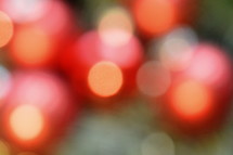bokeh for Christmas in red and green. 
