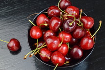 cherries in a bowl 
