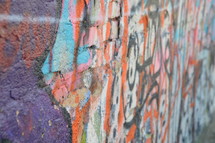 graffiti street art painted urban wall 