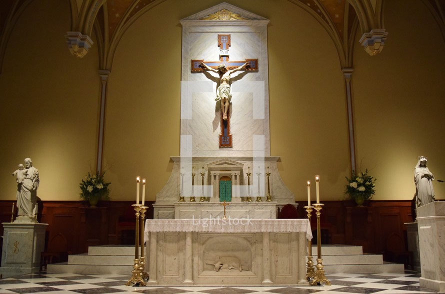 ornate cathedral altar 