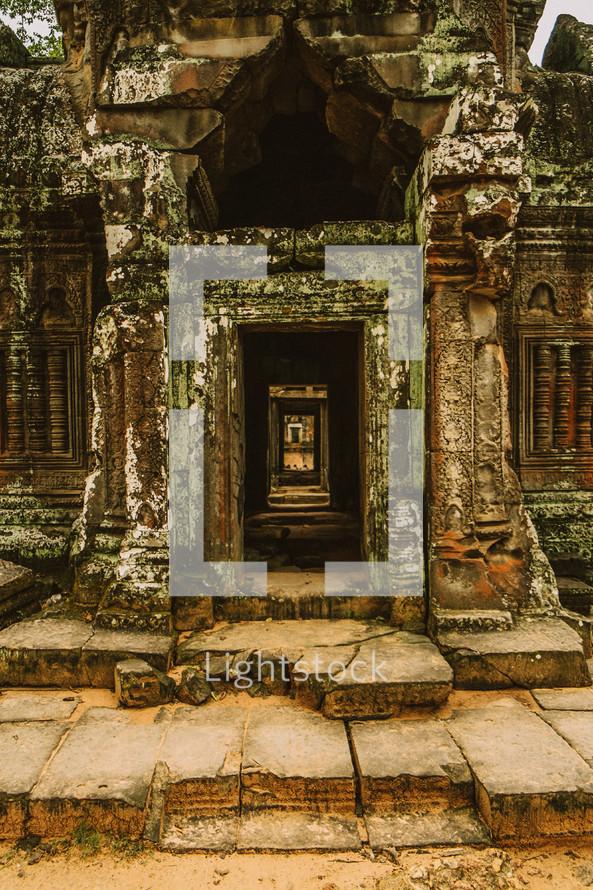 An entrance to a temple in Cambodia. 