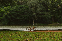 bike near a river