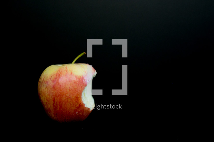 a bite out of an apple 