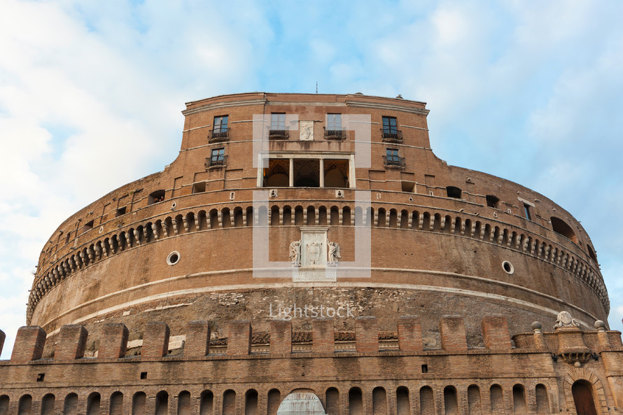 Castel Sant'angelo in a autumn day in Rome, Italy