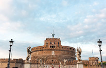 Castel Sant'angelo in a autumn day in Rome, Italy