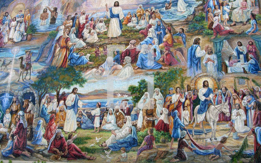 Jesus mural wall 