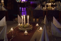 tables set for a wedding reception 