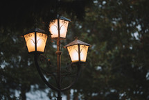 Vintage street lamp in the evening