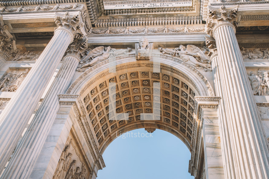 Architecture of arch in Milan