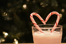 candy canes in milk 