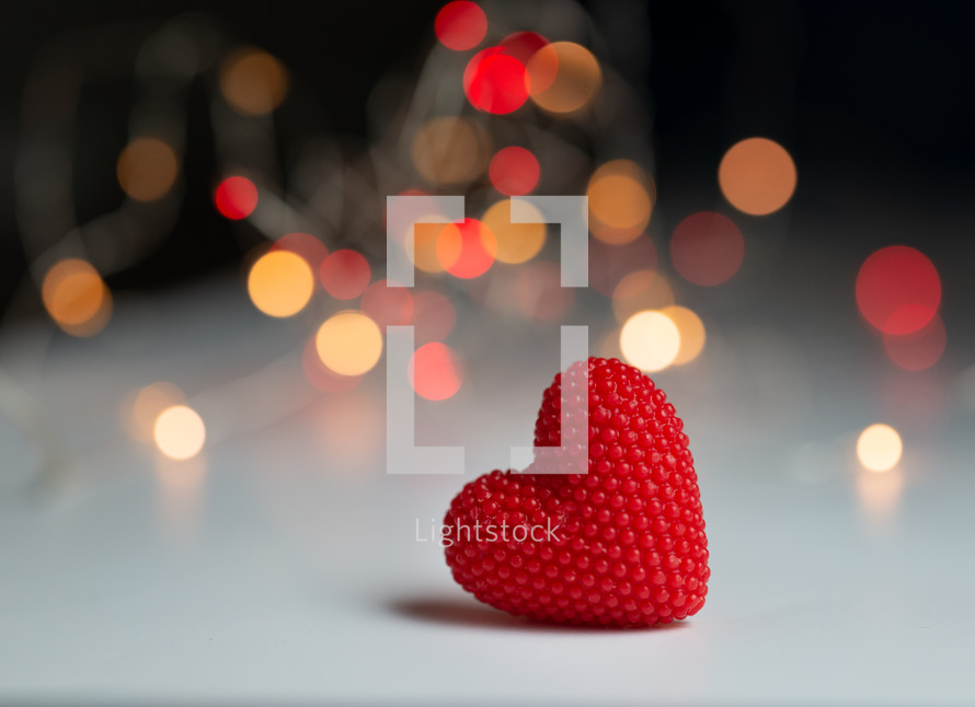 Red Heart with a beautiful bokeh