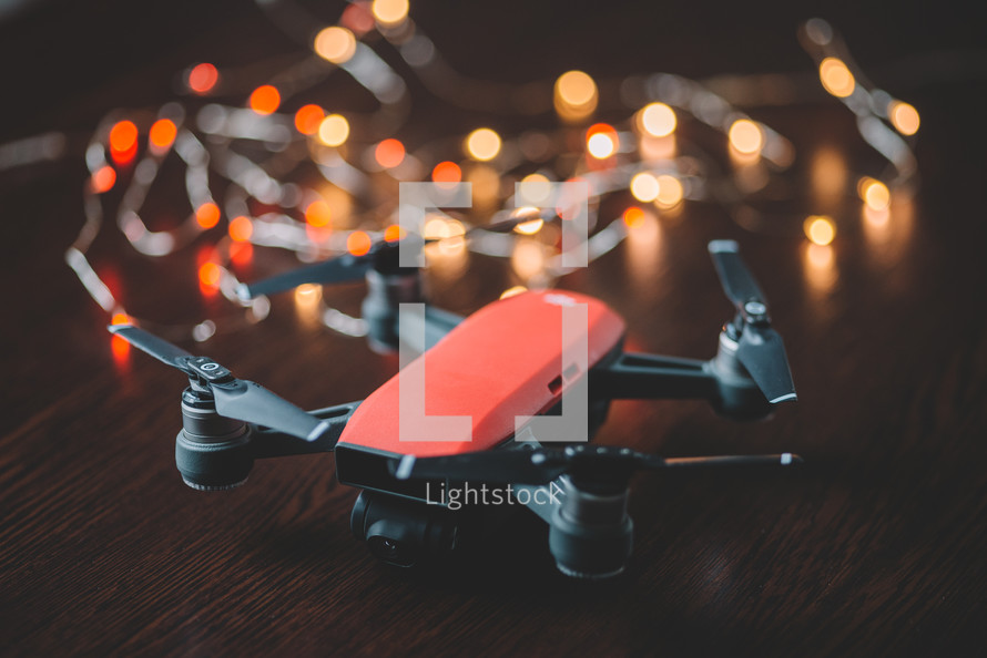 Drone and colored illuminations