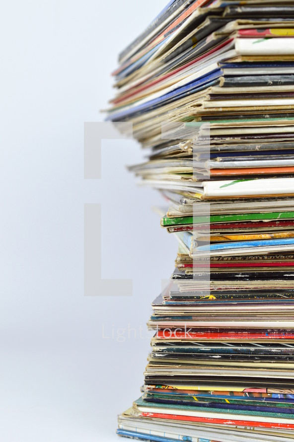stacked records 