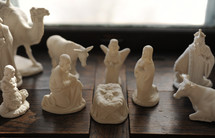 white porcelain nativity scene 