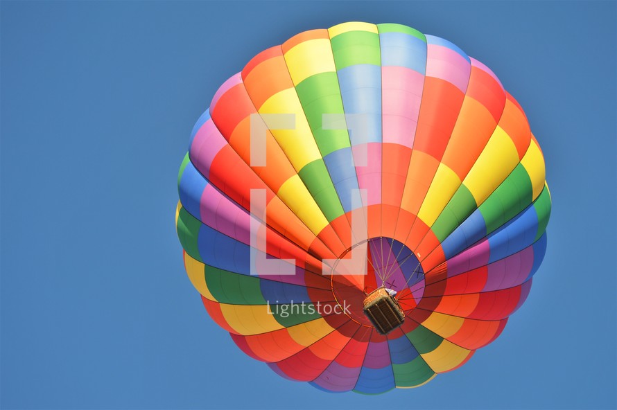 rainbow hot air balloon 