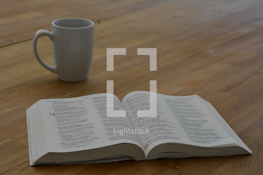 mug and Bible pages 