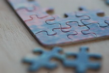 puzzle and puzzle pieces 