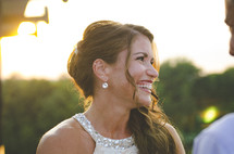 a smiling bride 