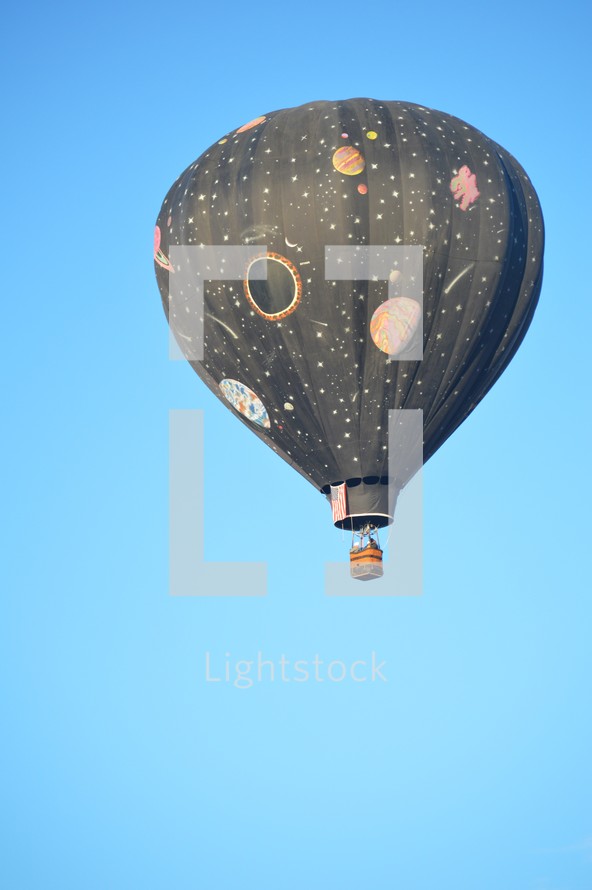  hot air balloon against blue sky 
