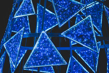Triangle-shape illuminated Christmas decorations