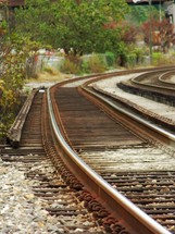 rusty train tracks 