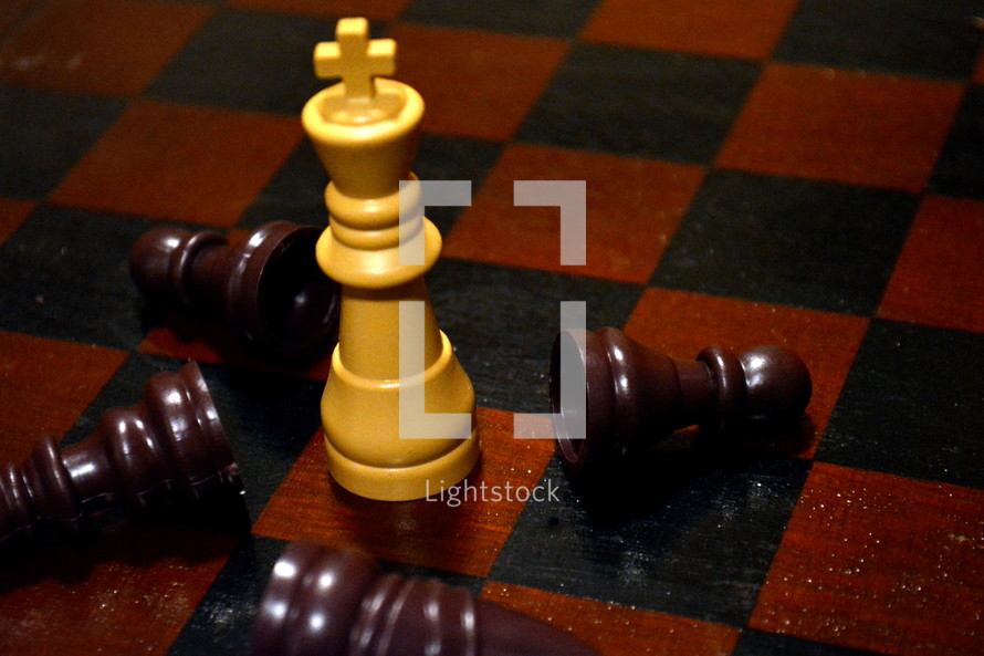 chess pieces on a chess board 
