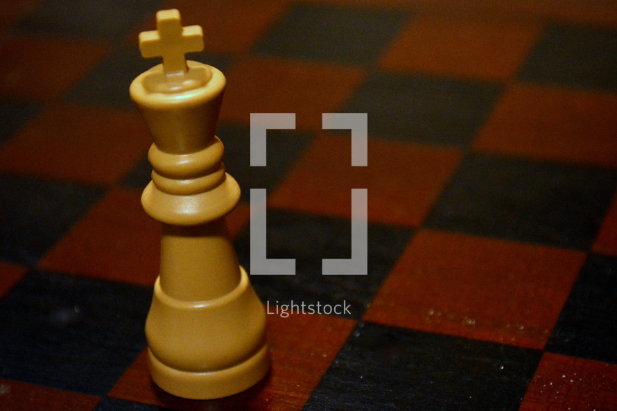 King on a chess board 