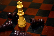 chess pieces on a chess board 