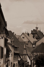 houses and roofs of a old German town. 
