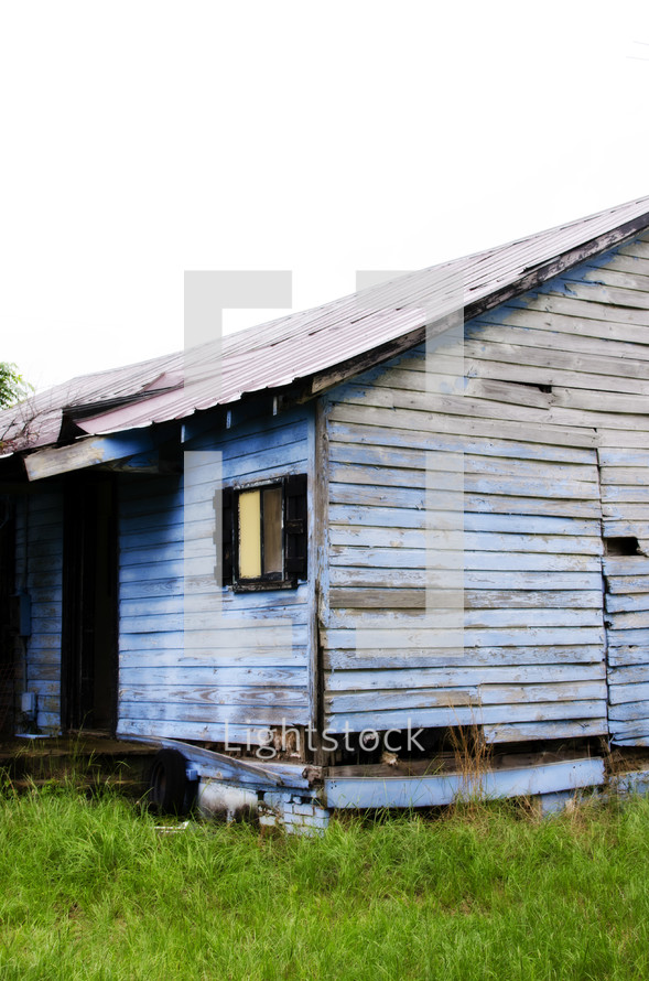 Dilapidated shack.