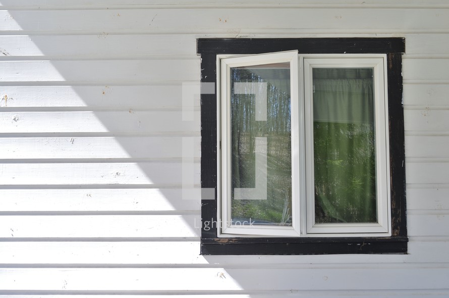 window and siding of a house