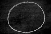 circle on a chalkboard