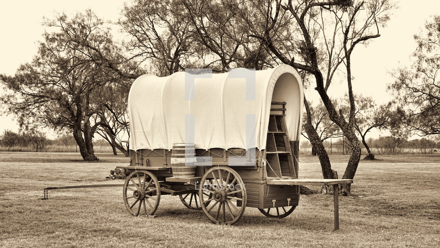 a covered wagon 