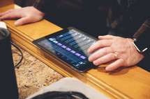 sound production management on a tablet 
