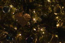 decorated Christmas tree background 