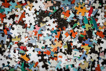pile of puzzle pieces 