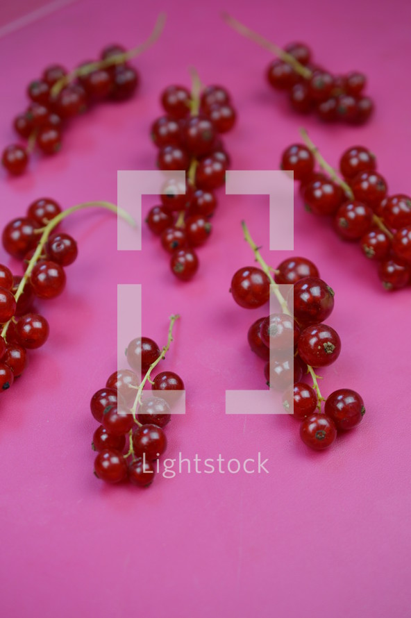 grapes on a pink background 