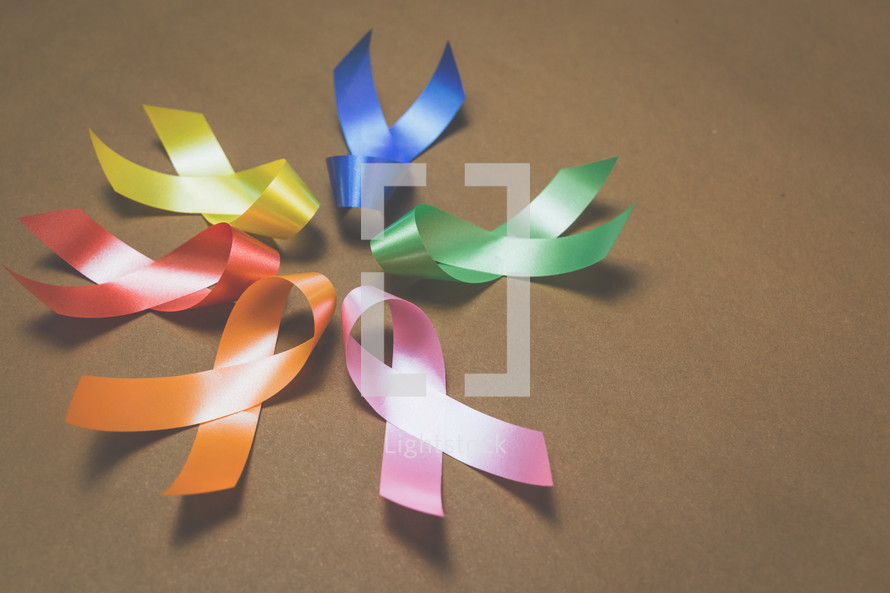 colored ribbons 