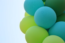 green and teal balloons 