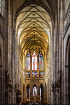 St. Vitus Cathedral (interior).   Prague, Czech Republic