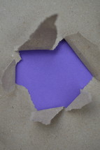 purple under torn paper 