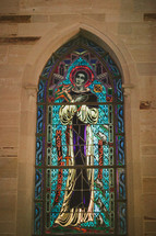 stain glass window of Saint Martin de Porres