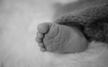 newborn infant foot 
