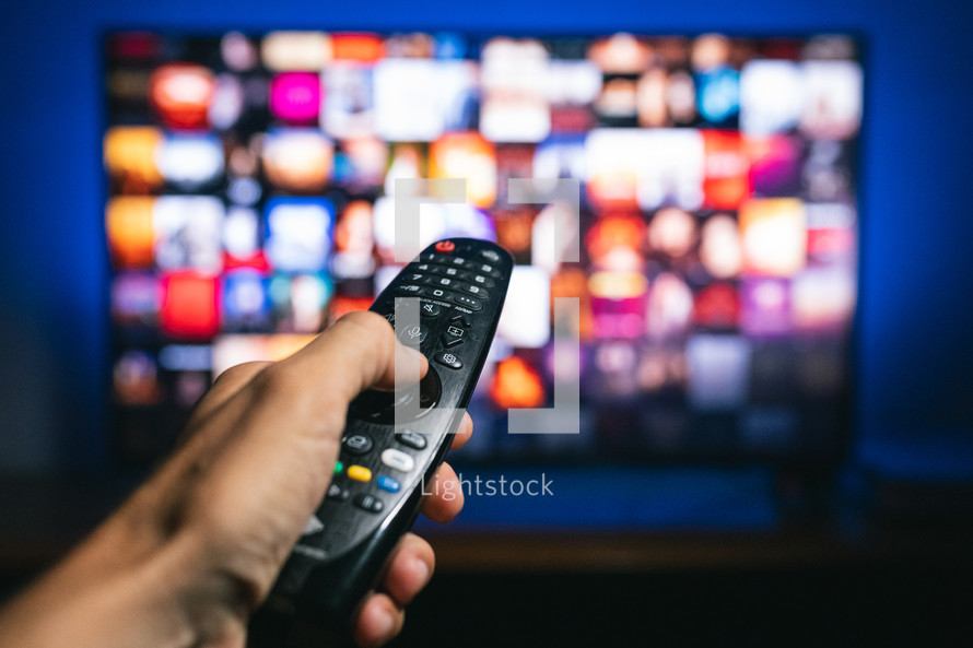 Remote Control Pointing At A TV