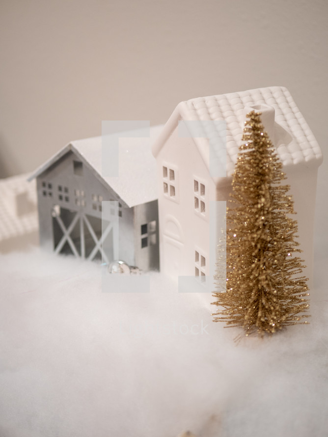 small houses for a Christmas scene 